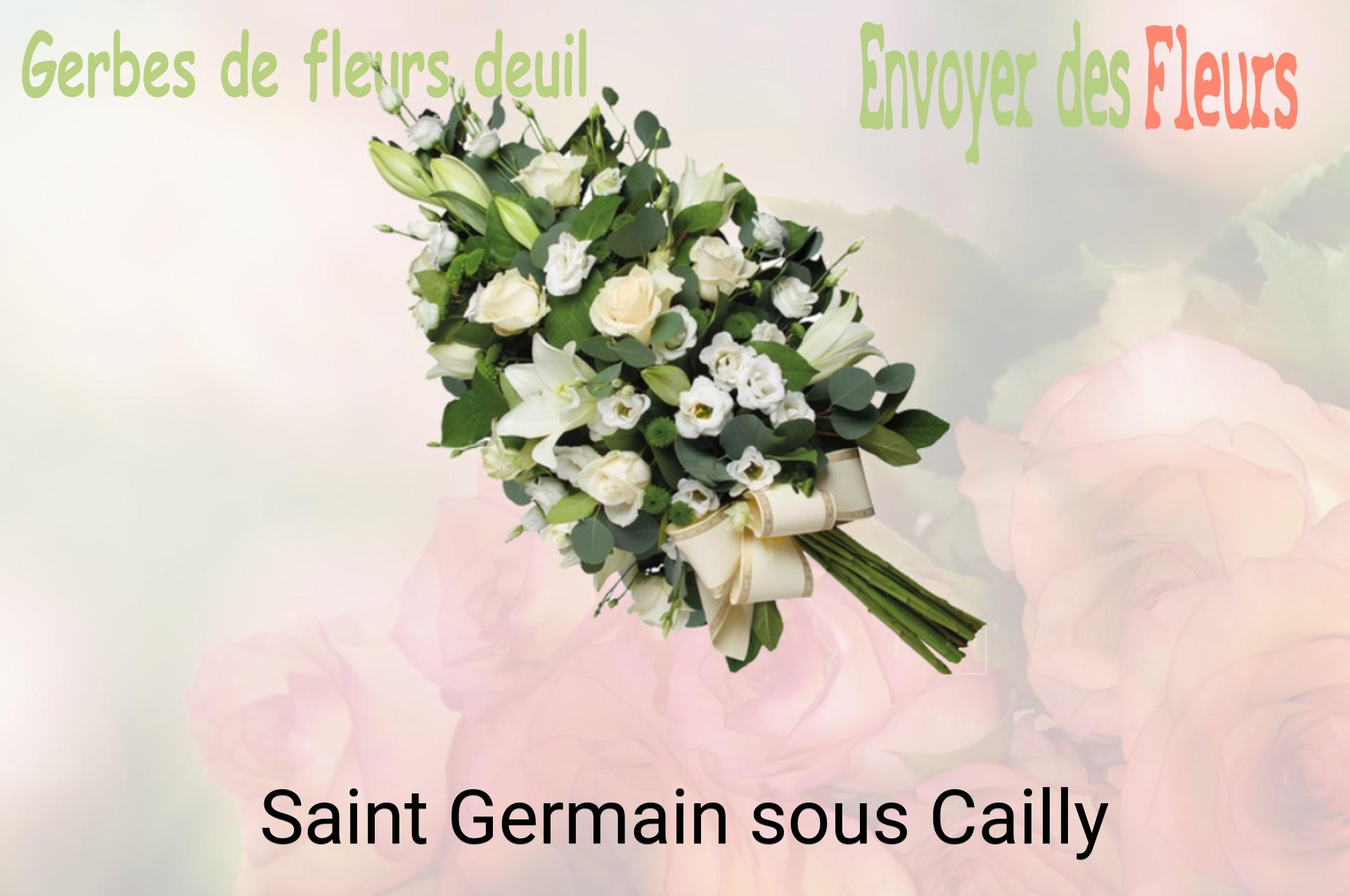 Gerbe de fleurs de deuil livrée à Saint-Germain-sous-Cailly